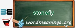 WordMeaning blackboard for stonefly
